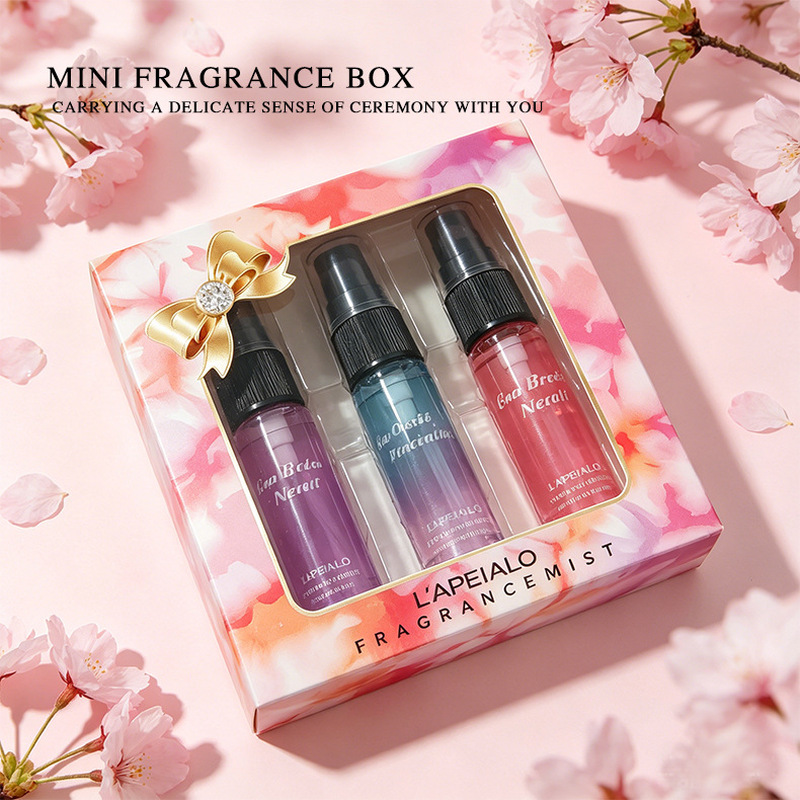 Home Fragrance Gift - ชุดของขวัญสเปรย์ปรับอากาศขนาดเล็ก 3 ชิ้น สำหรับตู้เสื้อผ้า ห้องนอน ลิ้นชัก