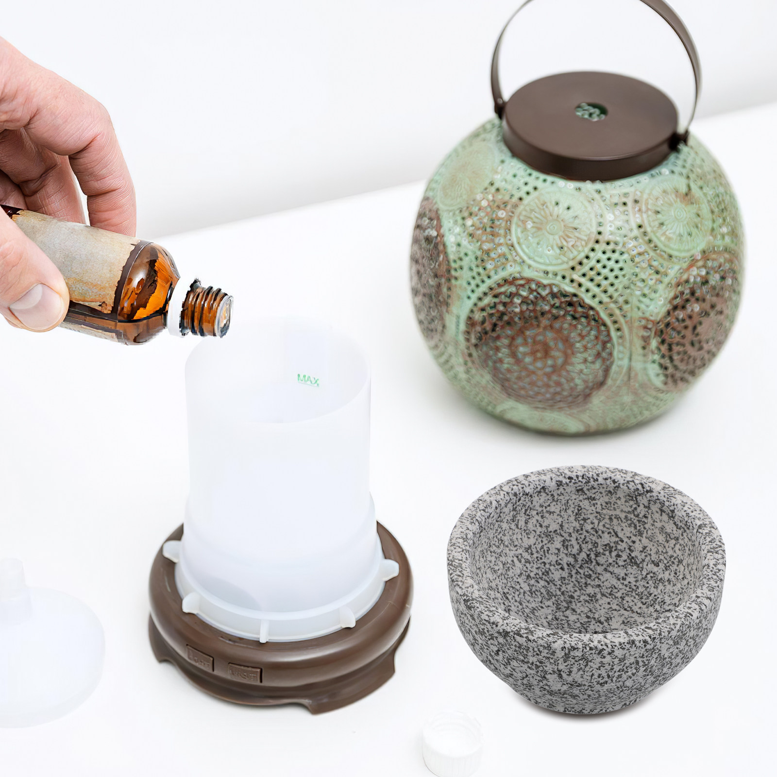 ถ้วยหินกระจายกลิ่นน้ำมันหอมระเ - Home Fragrance Usa บทวิจารณ์และราคา