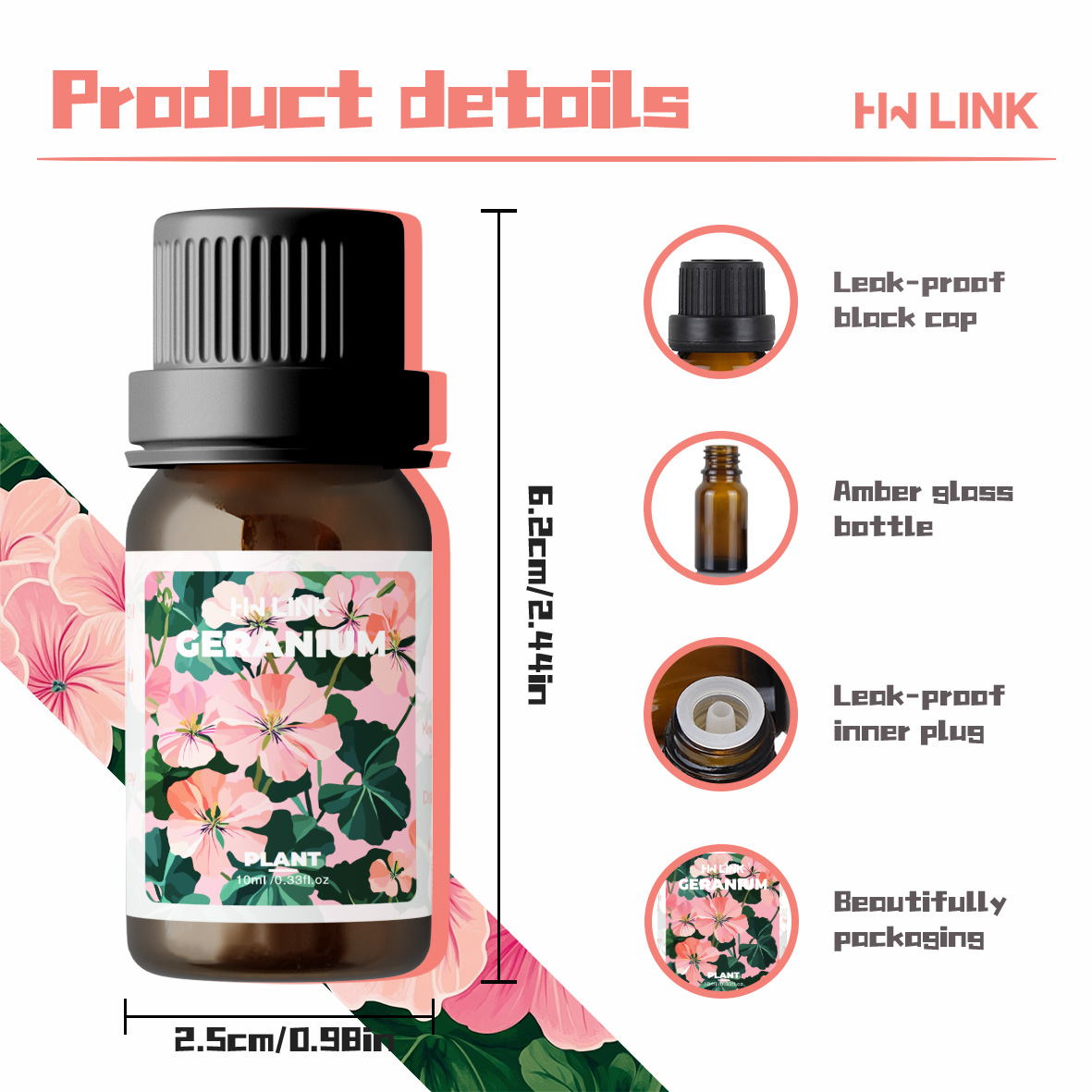 น้ำมันหอมระเหยเจอเรเนียม 10 มล - Home Fragrance Gift บทวิจารณ์และราคา