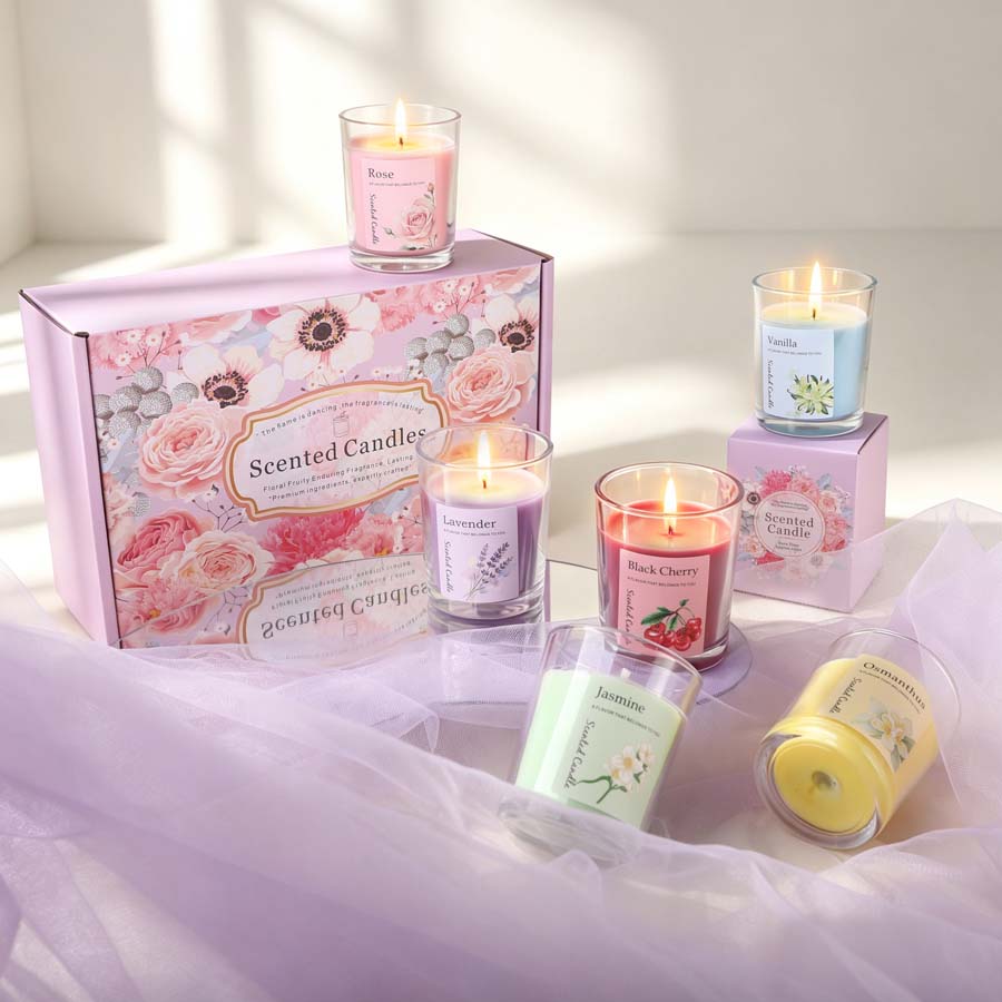 ชุดของขวัญเทียนหอมอโรมาเธอราพี - Home Fragrance Usa บทวิจารณ์และราคา